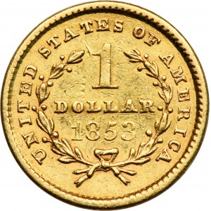 USA, 1 dolár Philadelphia 1853 - Hlava slobody