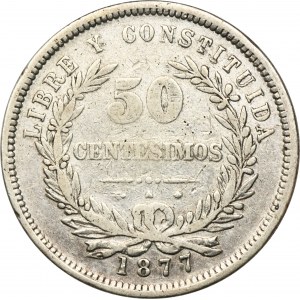 Uruguaj, 50 Centésimos Paris 1877 A