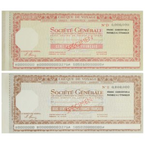 France, Société Générale, Traveler's Check Template