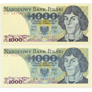 1.000 złotych 1982 - DS i ER (2 szt.)