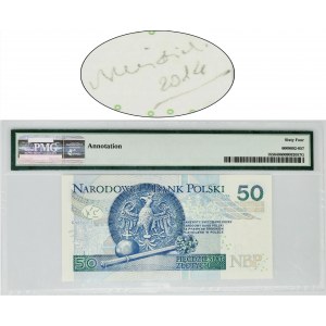 50 złotych 2012 - AC - PMG 64 - z autografem A. Heidricha