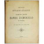 Správa Pozemkovej banky v Poznani 1893-94 - RARE