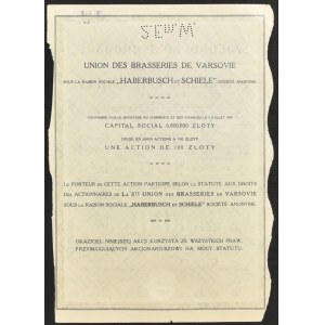 Zjednoczone Browary Warszawskie p.f. Haberbusch i Schiele, 100 zł, Emisja 1