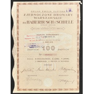 Spojené varšavské pivovary p.f. Haberbusch a Schiele, 100 liber, vydání 2