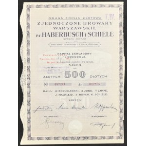 Zjednoczone Browary Warszawskie p.f. Haberbusch i Schiele, 500 zł, Emisja 2