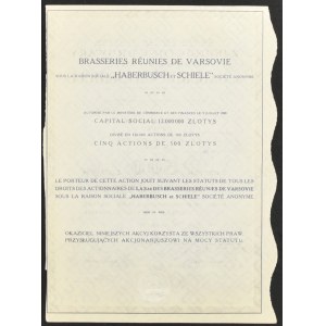 United Warsaw Breweries p.f. Haberbusch and Schiele, 500 zloty, Issue 2