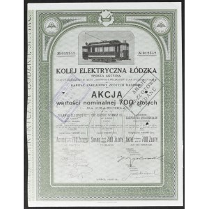 Kolej Elektryczna Łódzka S.A., PLN 700 1926