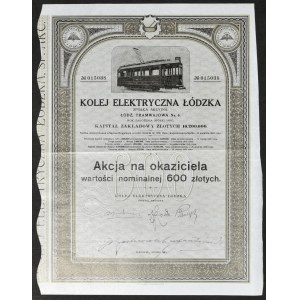 Kolej Elektryczna Łódzka S.A., 600 zloty 1929, Issue IV
