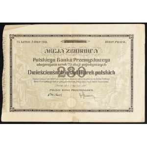 Polski Bank Przemysłowy S.A., 25 x 280 mkp, 1.01.1921