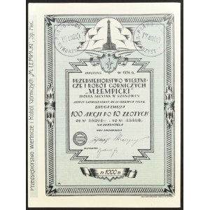 M. Lempicki S.A. Mining, Drilling and Hydraulic Engineering Company, 100 x 10 zloty, Issue II