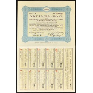 Górnośląska Fabryka Czekolady i Cukrów Hanka S.A., 100 zł 1928