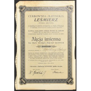 Cukrownia i Rafineria Leśmierz S.A., 3 500 PLN 1931