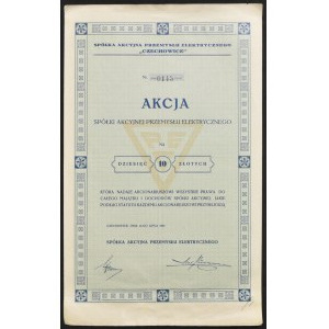 Spółka Akcyjna Przemysłu Elektrycznego Czechowice, 10 zł 1921