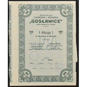 Cukrovar Gosławice S.A., 100 zlotých 1925