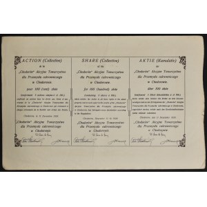 Chodorów Akcyjne Towarzystwo dla Przemysłu Cukrowniczego, 5 x 100 zł 1928