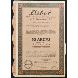 Elibor S.A. Handlowo-Przemysłowa Ł. J. Borkowski, 10 x 100 PLN, séria I
