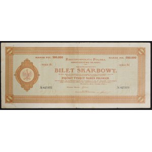 5% Tax Ticket, Series IV - 500,000 mkp 1923