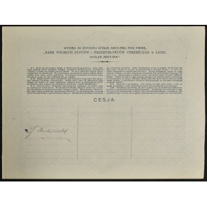 Banka poľských kresťanských obchodníkov a priemyselníkov v Lodži, 50 x 500 mkp 1922, emisia V