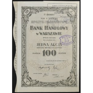 Bank Handlowy w Warszawie S.A., 100 zł, Emisja XIII