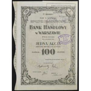 Bank Handlowy w Warszawie S.A., PLN 100, Issue XIII