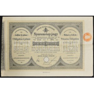 Hungary, Ungarische Hypotheken Bank, bond premium certificate