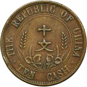 Čína, republika, 10 Cash 1912