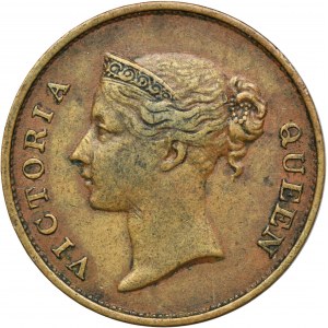 Straits Settlements, Victoria, 1 Cent Calcutta 1845