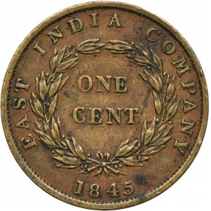 Straits Settlements, Victoria, 1 Cent Calcutta 1845