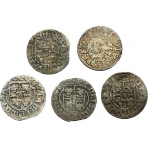 Set, Swedish occupation of Elbing and Duchy of Prussia, 3 Polker (5 pcs.)
