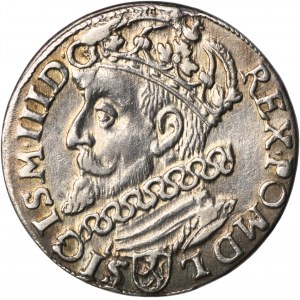Sigismund III Vasa, 3 Groschen Krakau 1601 - left head