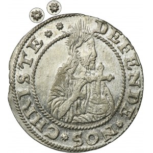 Obliehanie Gdanska, obliehací groš 1577 - Goebel - ZRADA, ZĽAVENÉ