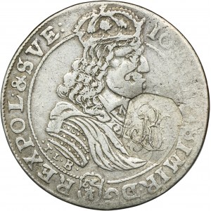 John II Casimir, 1/4 Thaler Bromberg 1668 TLB - Countermark, ex. Pączkowski