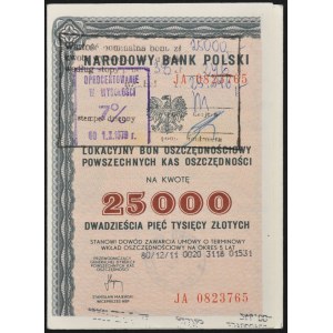 PKO pětiletý poukaz Lokacyjny Oszczędności, 25 000 PLN