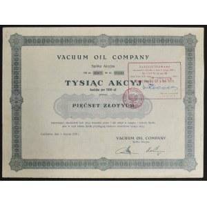 Vacuum Oil Company S.A., 1 000 x 500 PLN 1930