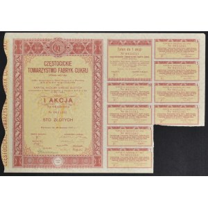 Częstocickie Towarzystwo Fabryk Cukru S.A., 100 zl 1937