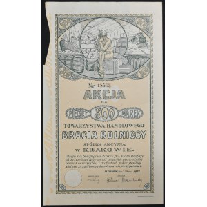 Towarzystwo Handlowe Bracia Rolniccy S.A. v Krakově, 500 mkp 1921