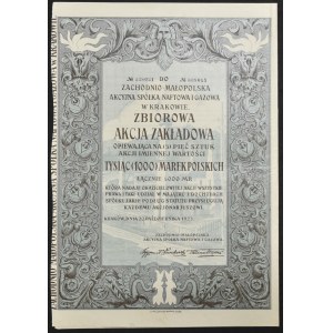 Zachodnio-Malopolska Akcyjna Spółka Naftowa i Gazowa, 5 x 1 000 mkp 1923