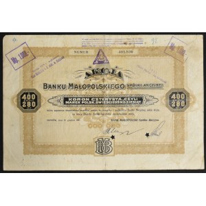 Bank Małopolski S.A., 400 crowns 1921