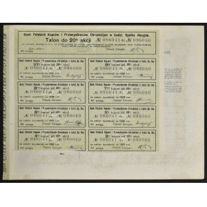 Bank of Polish Christian Merchants and Industrialists in Lodz, 20 x 500 mkp 1922, Issue IV