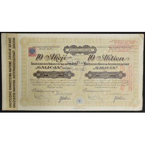 Galícijská ropná spoločnosť Galicia S.A., 10 x 238 mkp 1924