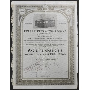 Kolej Elektryczna Łódzka S.A., 600 zloty 1929, Issue IV