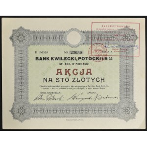 Bank Kwilecki, Potocki i S-ka, 100 zł, Emisja II