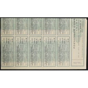 Poznaňská spořitelna, 4% konverzní hypoteční zástavní list, 10 zlotých, 1925