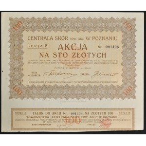 Centrala Skóra S.A., 100 1926 PLN