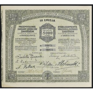 Spojené chemické závody Zagozdzon S.A., 5 x 1 000 mkp, emisia III