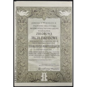 Zachodnio-Małopolska Akcyjna Spółka Naftowa i Gazowa, 10 x 1.000 mkp 1923
