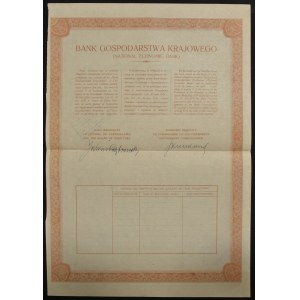 Bank Gospodarstwa Krajowego, 8%/5.5% municipal bond PLN 1,000, Issue I, Conversion 1938
