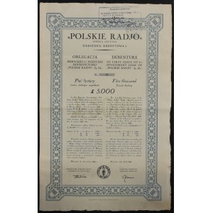 Polish Radio S.A., 8% investment loan, £5,000 bond - NON-NOTIFIED RARE.