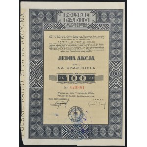 Polish Radio S.A., 100 zloty 1938
