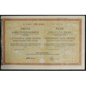 Priemyselná banka pre Haličské kráľovstvo a Lodomériu, 400 korún 1920
